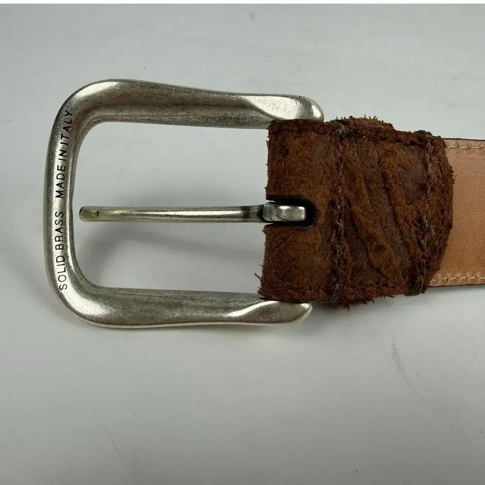 Stylish Martin Dingman Men's Brown Saddle Leather Belt - Size 100/40